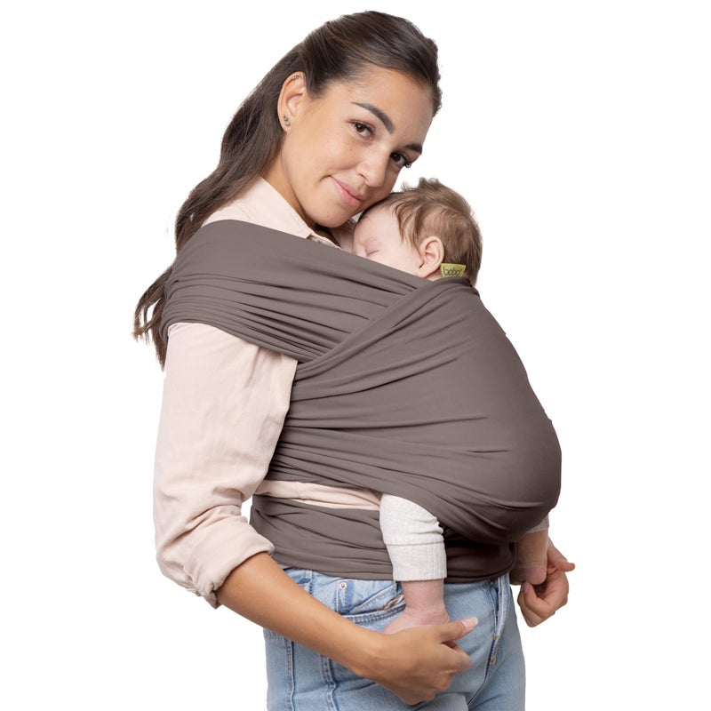 Boba Baby Wrap Carrier - Original Baby Sling Carrier for Newborns (7-35 lbs)  Soft  Secure  Hands-Free & Ergonomic  Ideal for Comfortable Bonding  New Parents (Grey) - Image 1